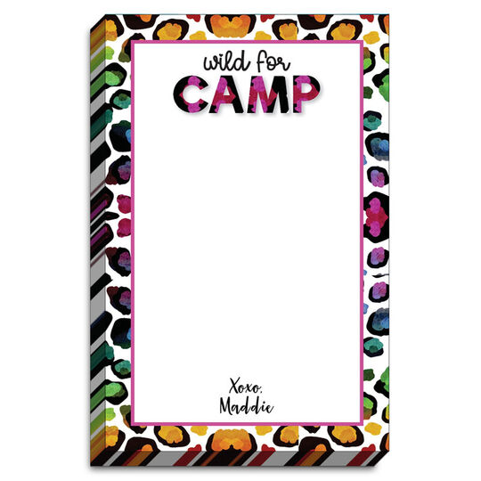 Colorful Leopard Bordered Camp Chunky Notepad
